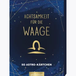 Achtsamkeit für die Waage: 50 Astro-Kärtchen.