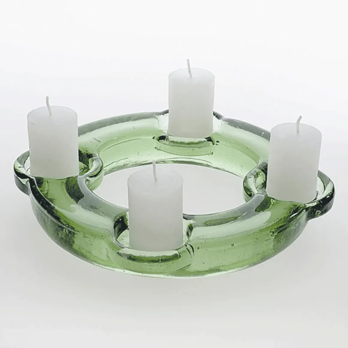 Adventskranz aus Glas.