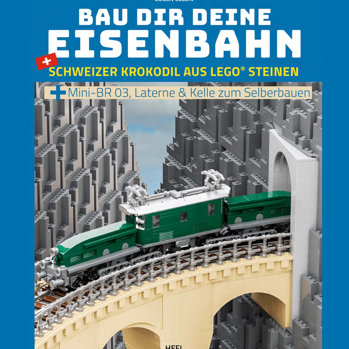 Bau dir deine Eisenbahn: Schweizer Krokodil aus LEGO®-Steinen und Mini-BR 03, Laterne und Kelle zum Selberbauen.