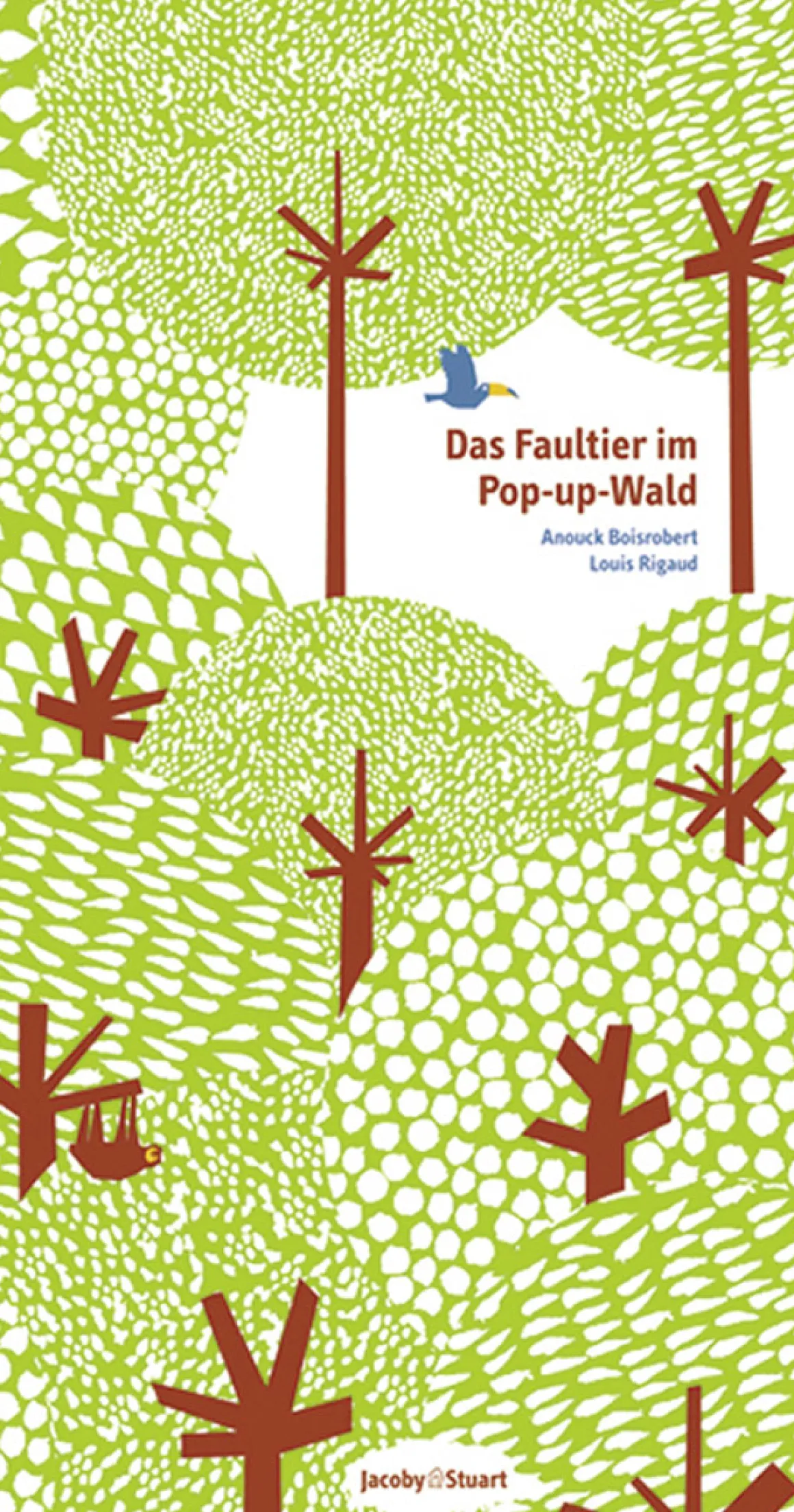 Das Faultier im Pop-up-Wald.