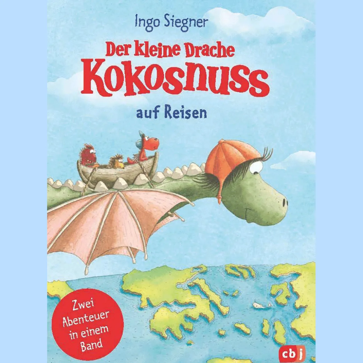 Der kleine Drache Kokosnuss auf Reisen.