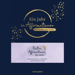 Ein Jahr in Affirmationen – Reichtum und Fülle: Positive Affirmationen für mich – Mit 365 Impulsen zu Wohlstand und finanziellem Erfolg. Geschenkbuch in hochwertiger Ausstattung mit Leineneinband, Leseband und Goldfolie.