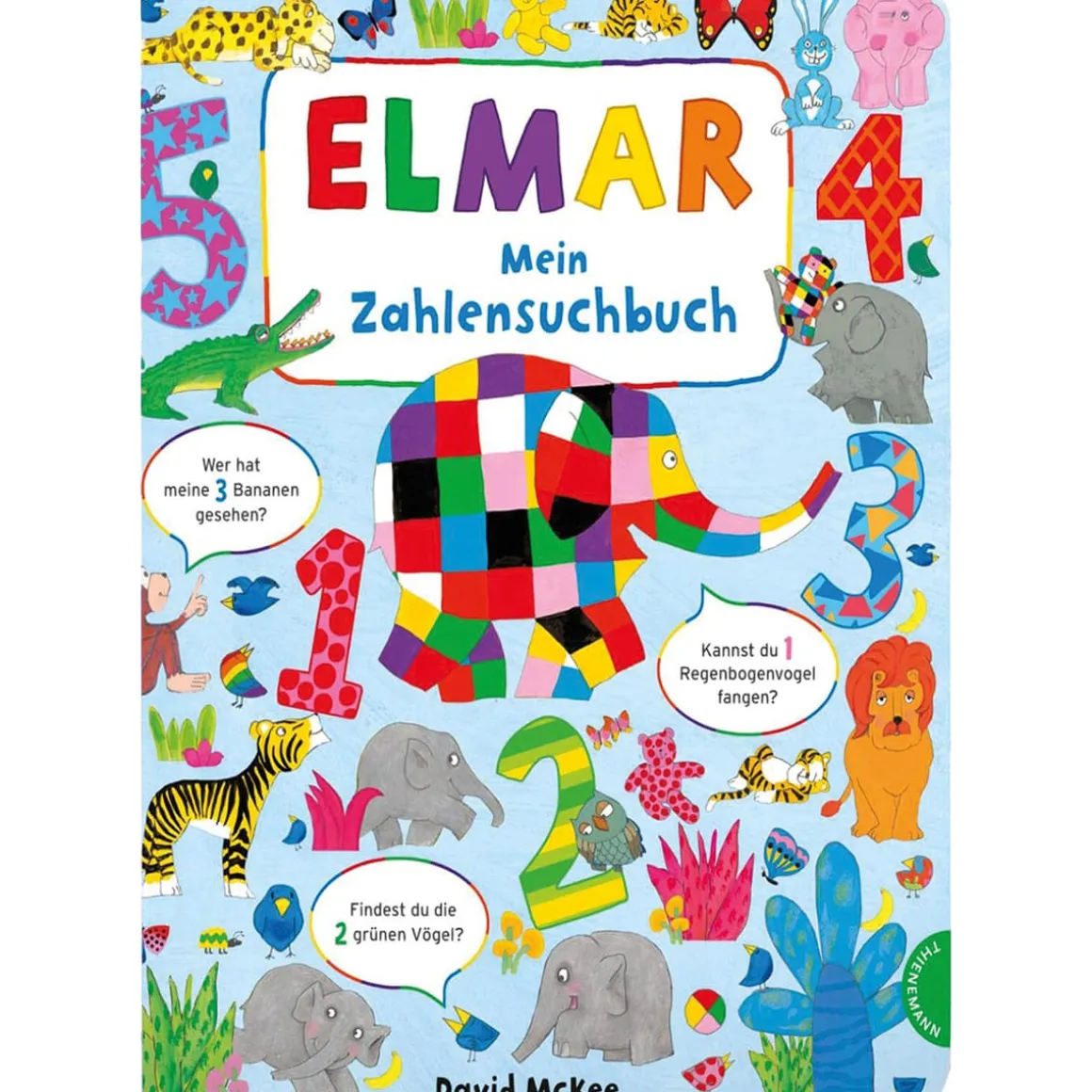 Elmar. Mein Zahlensuchbuch. Zählen lernen mit dem bunten Elefanten.
