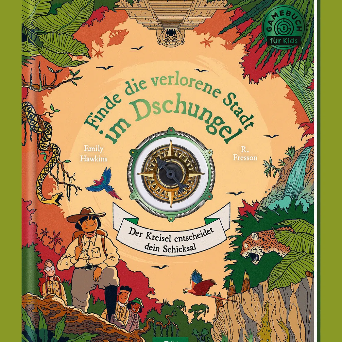 Finde die verlorene Stadt im Dschungel. Der Kreisel entscheidet dein Schicksal.