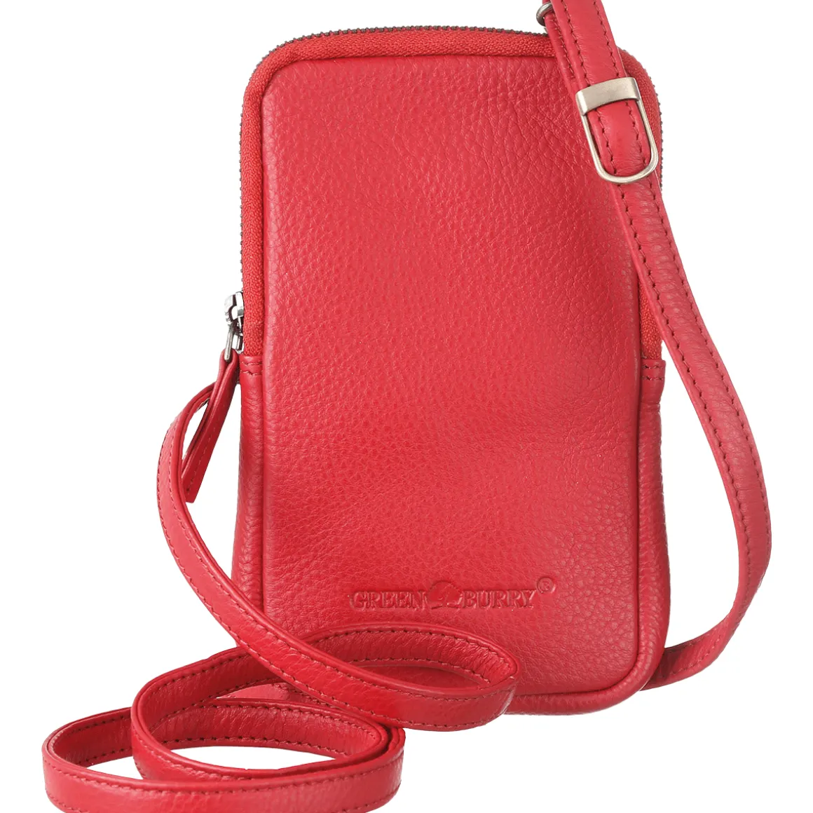 Handytasche aus Nappaleder, rot.