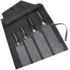 Messertasche aus Rindleder, grau.
