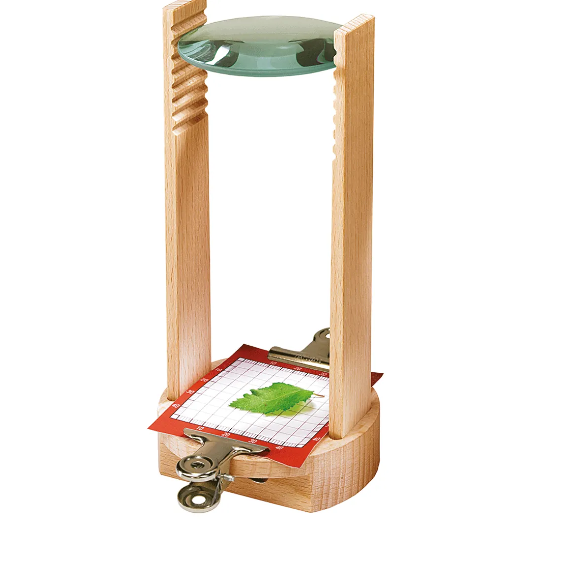 Mikroskop aus Holz für Kinder.
