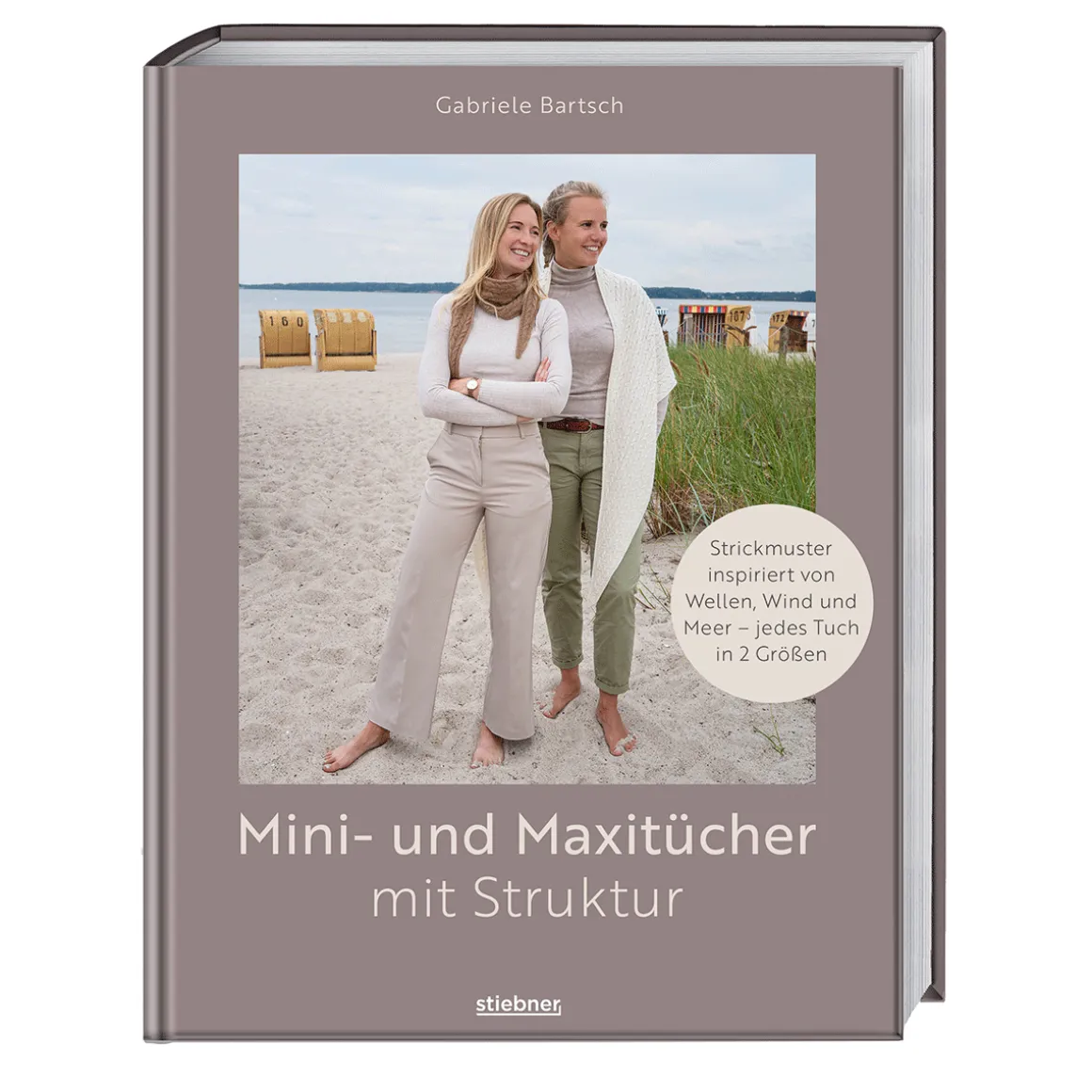 Mini- und Maxitücher mit Struktur: Strickmuster inspiriert von Wellen, Wind und Meer - jedes Tuch in 2 Größen. Strickanleitungen fürs Strukturmuster stricken. Tücher und Mini Tücher stricken.