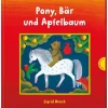 Pony, Bär und Apfelbaum.