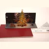 Pop Up-Holzpostkarte »Weihnachten im Wald«.