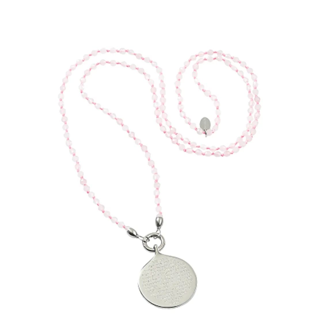 Rosenquarz-Kette »Die Liebe ist«.