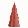 Rote Tannenbaum-Kerze.