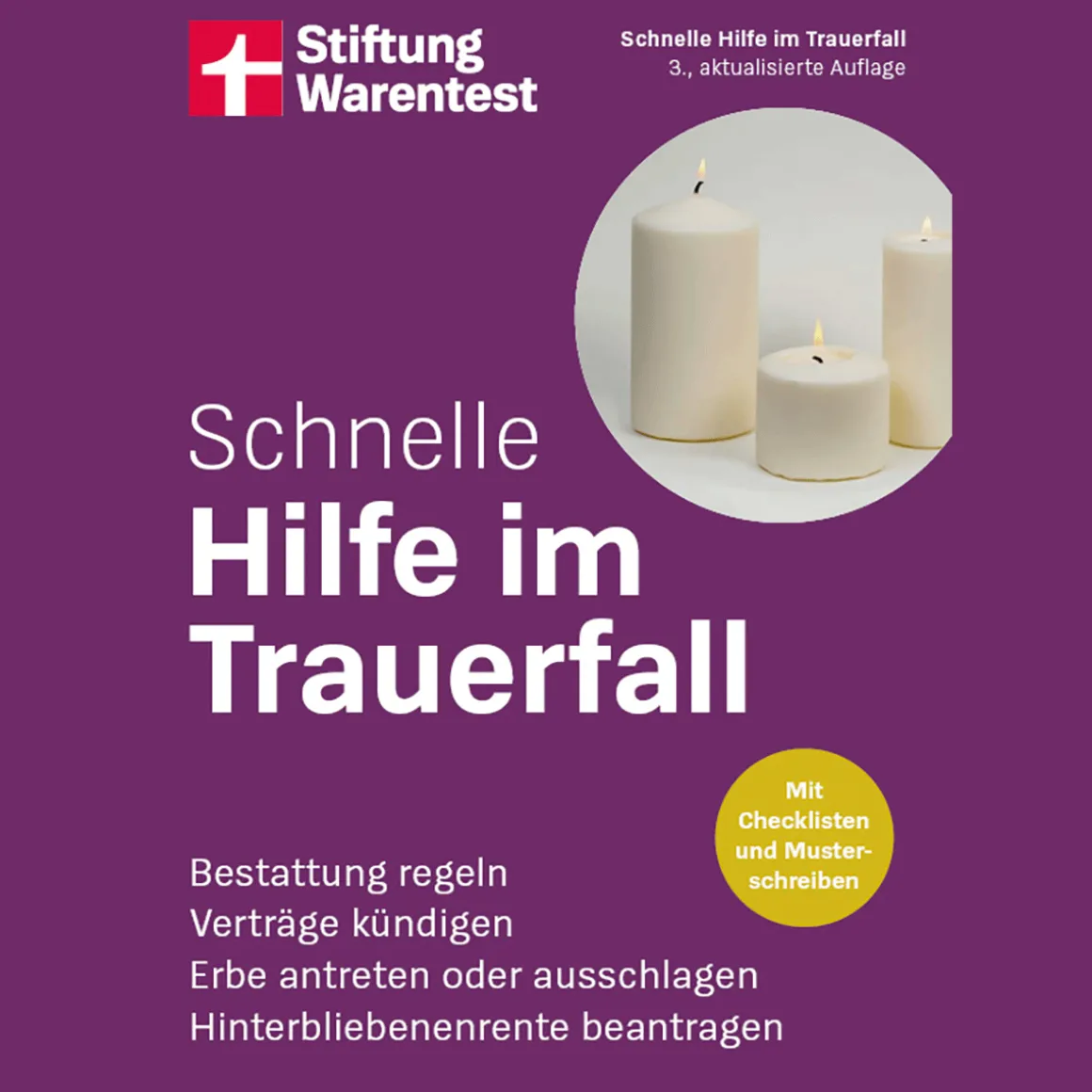 Schnelle Hilfe im Trauerfall. Bestattung regeln, Verträge kündigen, Erbe antreten oder ausschlagen, Hinterbliebenenrente beantragen.