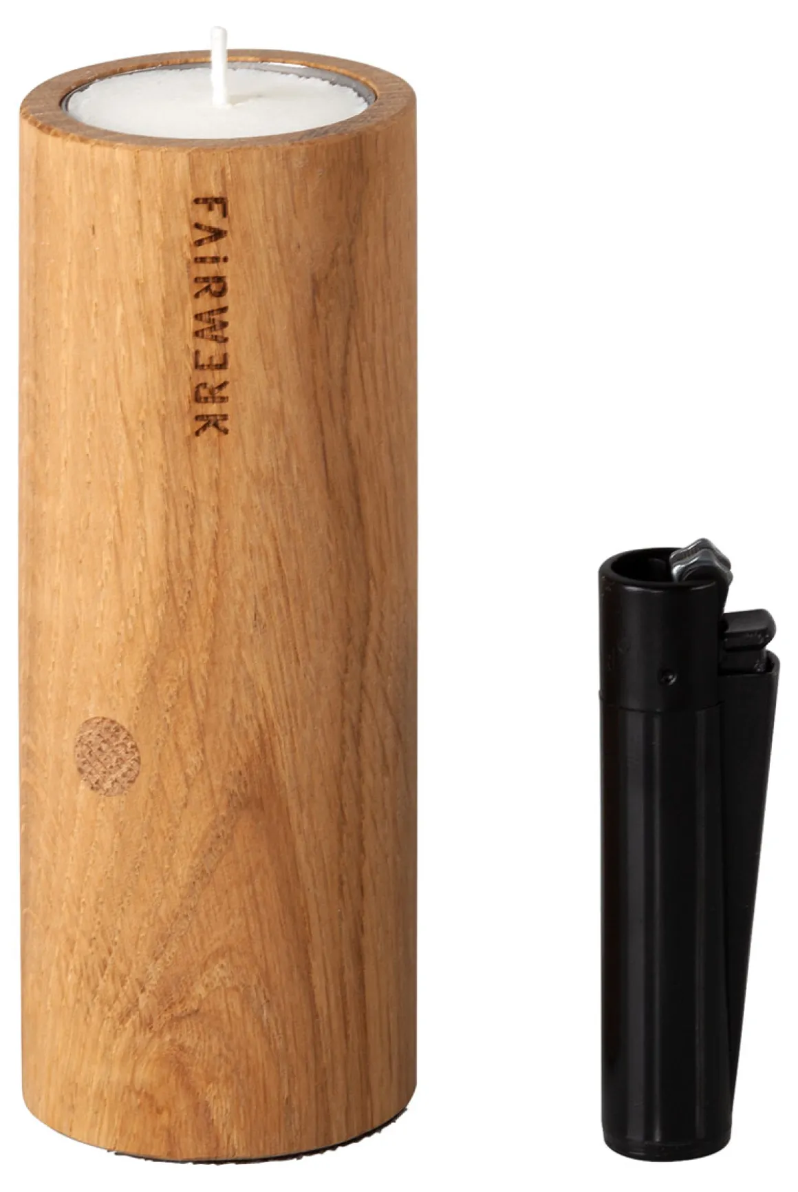 Teelichthalter aus Holz, Zylinder.