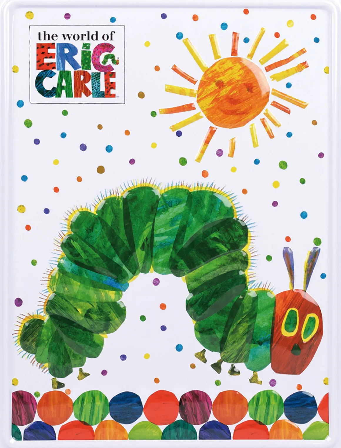 The World of Eric Carle Happy Tin. Metallbox mit verschiedenen Materialien.