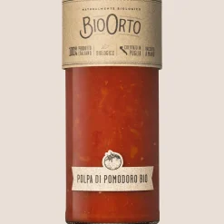 Tomatensauce mit Fruchtstücken, Bio.