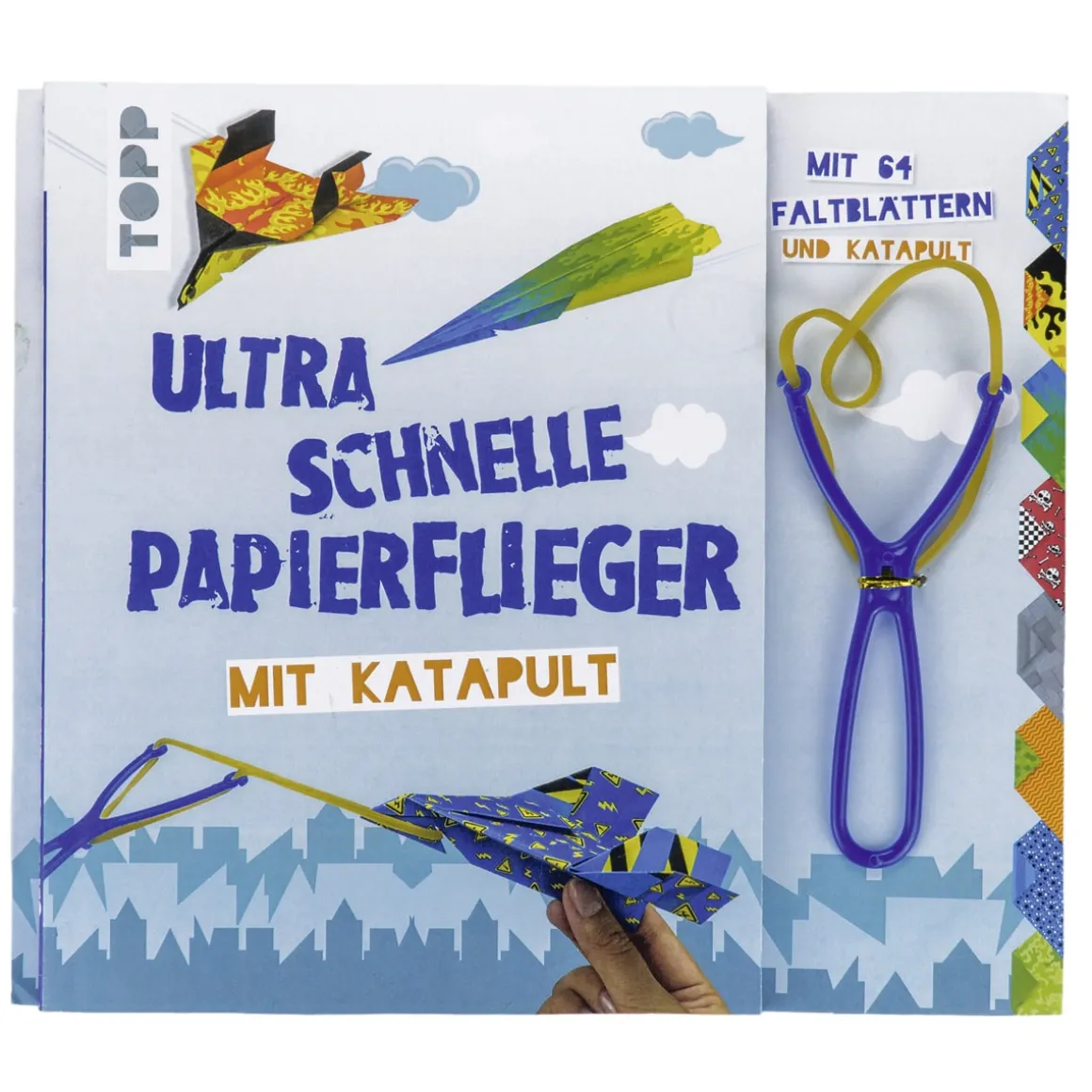 Ultra schnelle Papierflieger mit Katapult.