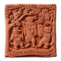 Wandfliese Terrakotta »Let’s make Music«.